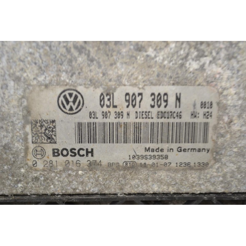 Εγκέφαλος Volkswagen Passat 2010-2016 BOSCH 03L907309N EDC17C46 0281016374 1039S19158