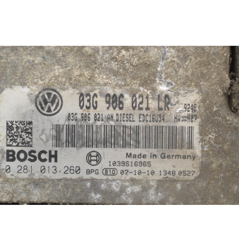 Εγκέφαλος Volkswagen Passat / Touran 1.9 TDI 2001-2010 BOSCH 03G906021LR 03G906021 0281013260 1039S16965 (Seat / Audi / Skoda)