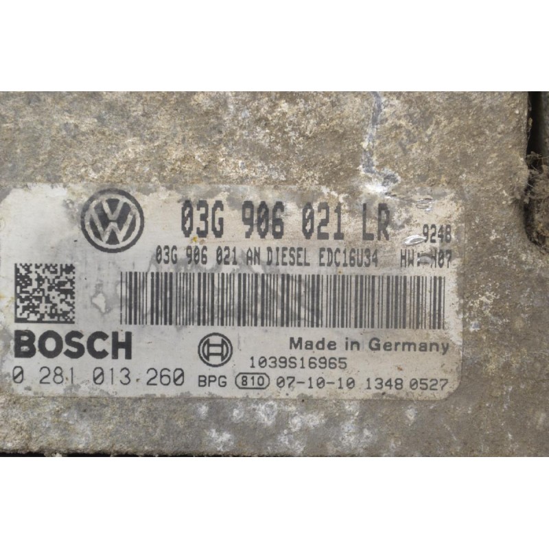 Εγκέφαλος Volkswagen Passat / Touran 1.9 TDI 2001-2010 BOSCH 03G906021LR 03G906021 0281013260 1039S16965 (Seat / Audi / Skoda)