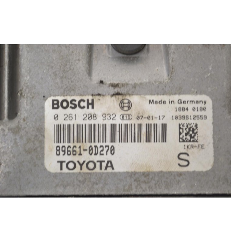 Εγκέφαλος Toyota Yaris 1.0 2006-2012 BOSCH 89661-0D270 0261208932 1039S12559