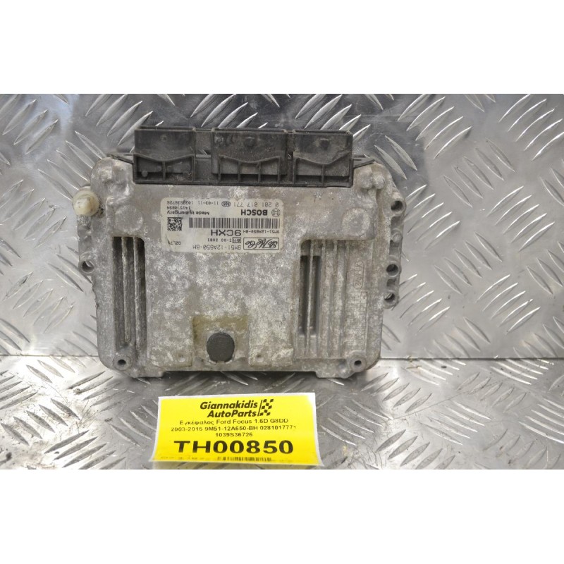 Εγκέφαλος Ford Focus 1.6D G8DD 2003-2015 9M51-12A650-BH 0281017771 1039S36726