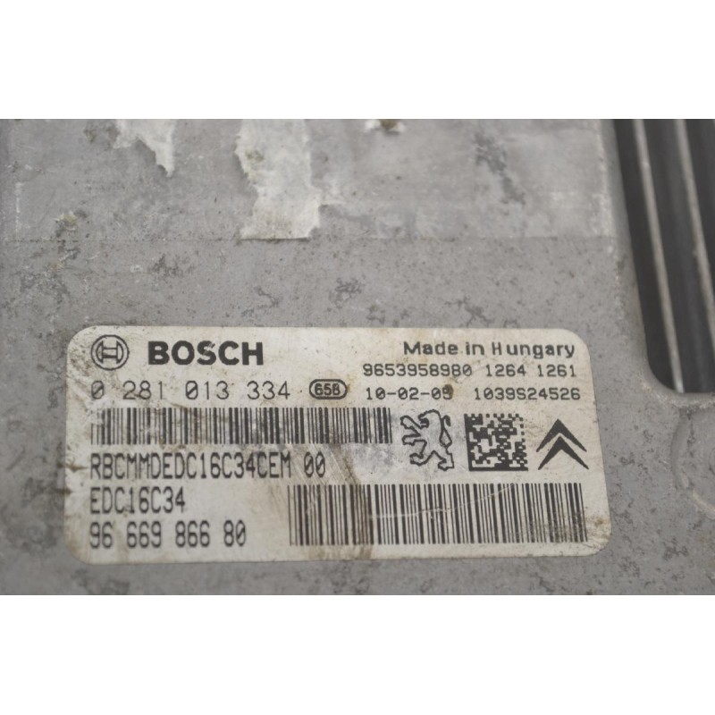 Εγκέφαλος Peugeot 3008 / 5008 HDI 2005-2020 BOSCH 9653958980 0281013334 9666986680 1039S24526 EDC16C34 (Citroen C4 / Berlingo)