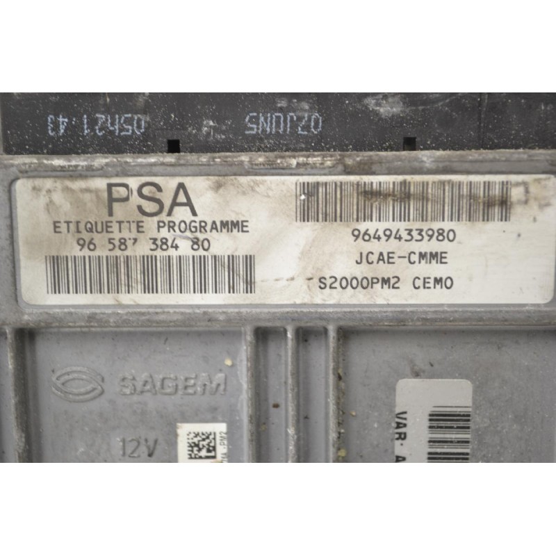 Εγκέφαλος Citroen C2 2002-2008 SAGEM 9658738480 9649433980 84820V02 21585350-4A S2000PM2 CEMO