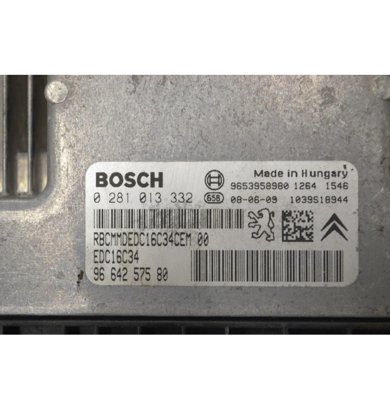 Εγκέφαλος Peugeot 407 2004-2010 BOSCH 0281013332 9664257580 1039S18944