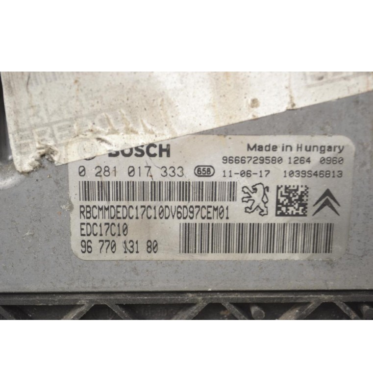 Εγκέφαλος Peugeot 308 2009-2014 BOSCH 0281017333 9677013180 1039S46813