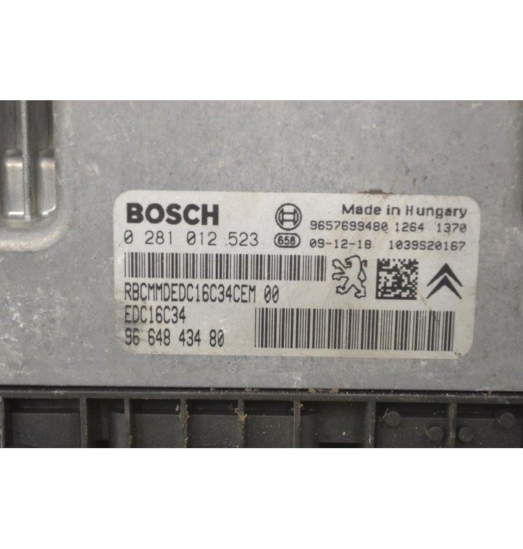 Εγκέφαλος Citroen C3 / Peugeot 207 1.4 2005-2015 9664843480 0281012523 9657699480 1039S20167