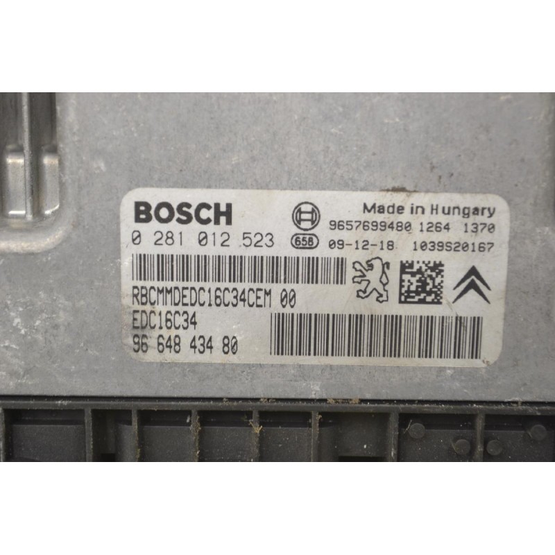Εγκέφαλος Citroen C3 / Peugeot 207 1.4 2005-2015 9664843480 0281012523 9657699480 1039S20167
