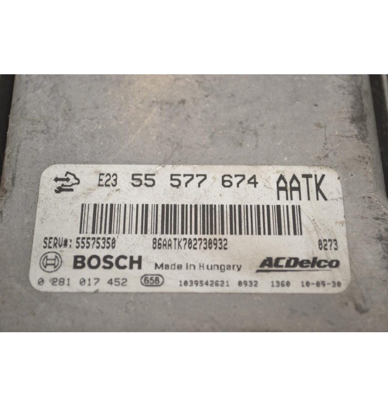 Εγκέφαλος Opel Astra 2009-2015 BOSCH 55577674 5575350 0281017452