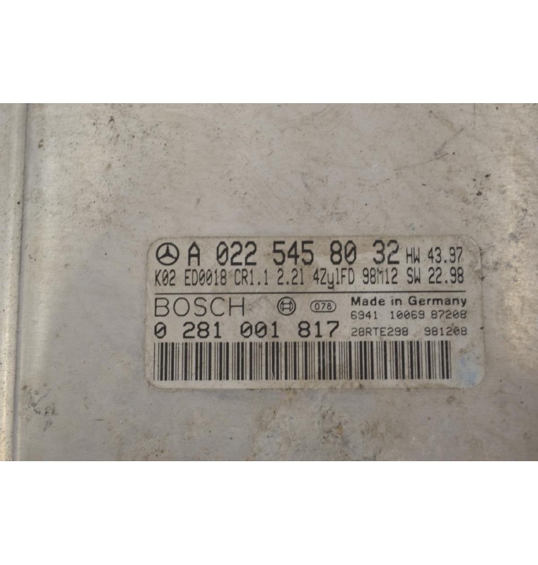 Εγκέφαλος Mercedes-Benz E 240 1998-2003 BOSCH 0281001817 A0225458032