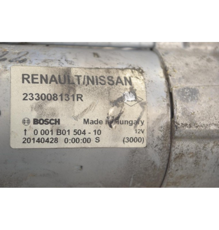 Μίζα Nissan X-Trail Qashqai NV300 Primastar BOSCH R9M M9R 2010-2022 233008131R 20140428 0001B01504-10 (Renault Kadjar Megane Scenic Trafic / Opel Vivaro)