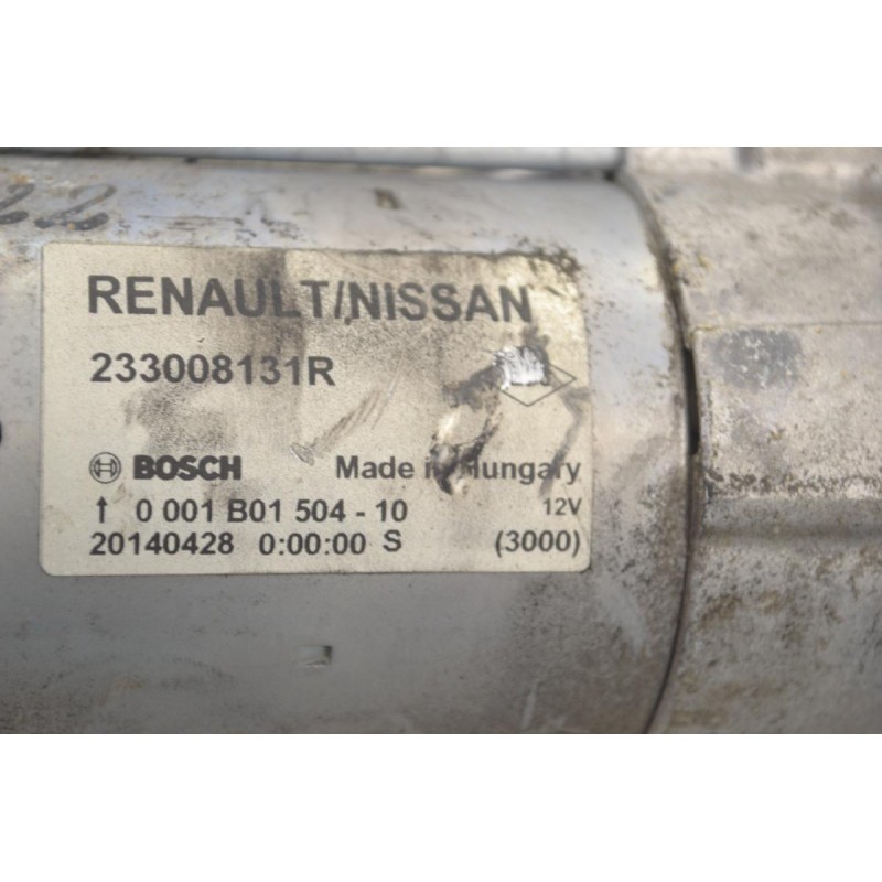 Μίζα Nissan X-Trail Qashqai NV300 Primastar BOSCH R9M M9R 2010-2022 233008131R 20140428 0001B01504-10 (Renault Kadjar Megane Scenic Trafic / Opel Vivaro)