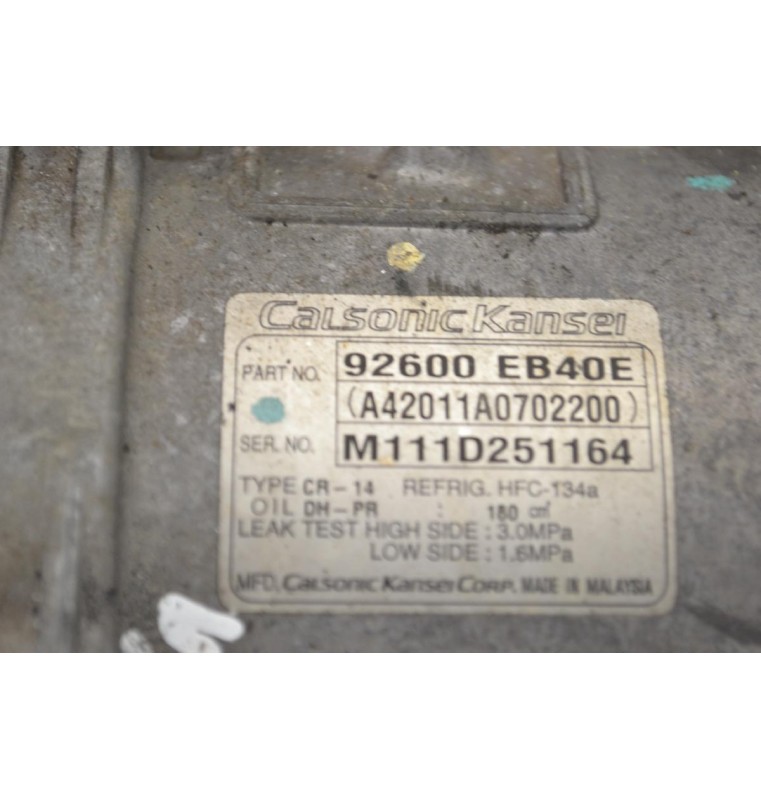 Κομπρεσέρ Aircondition Nissan Navara D40 YD25 2005-2012 CALSONIC 92600-EB400