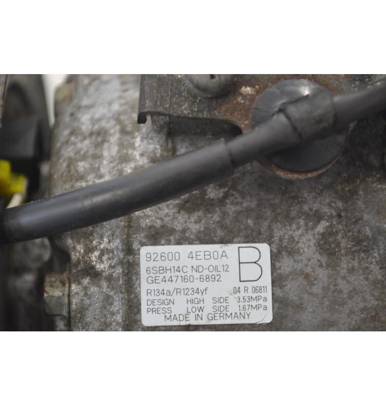 Κομπρεσέρ Aircondition Nissan Qashqai X-Trail Pulsar H5FE / R9M 2014-2021 92600-4EB0A GE447160-6892 (Renault Kadjar Koleos Megane Espace Talisman Scenic / Dacia)
