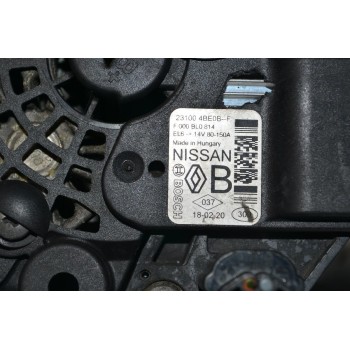 Δυναμό Renault Megane - Nissan Qashqai - Opel Vivaro 1.6 DCI R9M 80-150A 14V 2014-2020 23100-4BE0B (Talisman - Scenic - Trafic) (Γνήσιο)