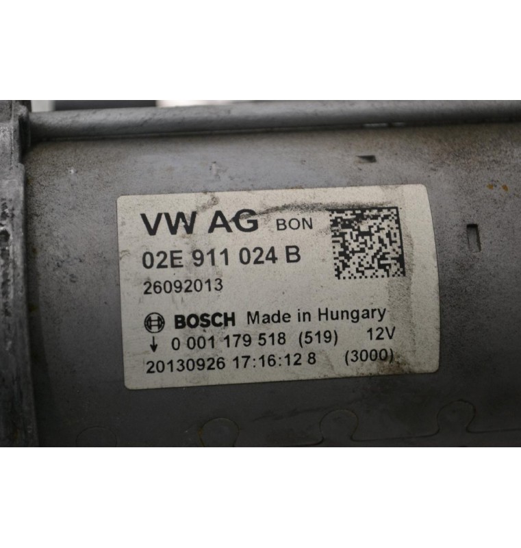 Μίζα Seat Leon 2013-2018 BOSCH 02E911024B 26092013 0001179518 20130926