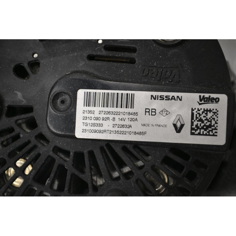 Δυναμό Dacia Sandero 2019-2025 VALEO 21352 2722632221018485 231009092R-B T12S333