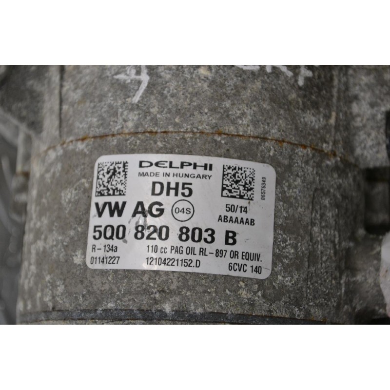 Κομπρεσέρ Aircondition A/C Audi A3 / A4 1.6 TDI CLH 2010-2016 DELPHI 5Q0820803B 12104221152.D (Γνήσιο) (Volkswagen Golf / Seat Leon / Skoda Octavia)