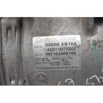 Κομπρεσέρ Aircondition Nissan Navara D40 YD25 Euro 5 2005-2015 92600-EB70A A42011A0703000