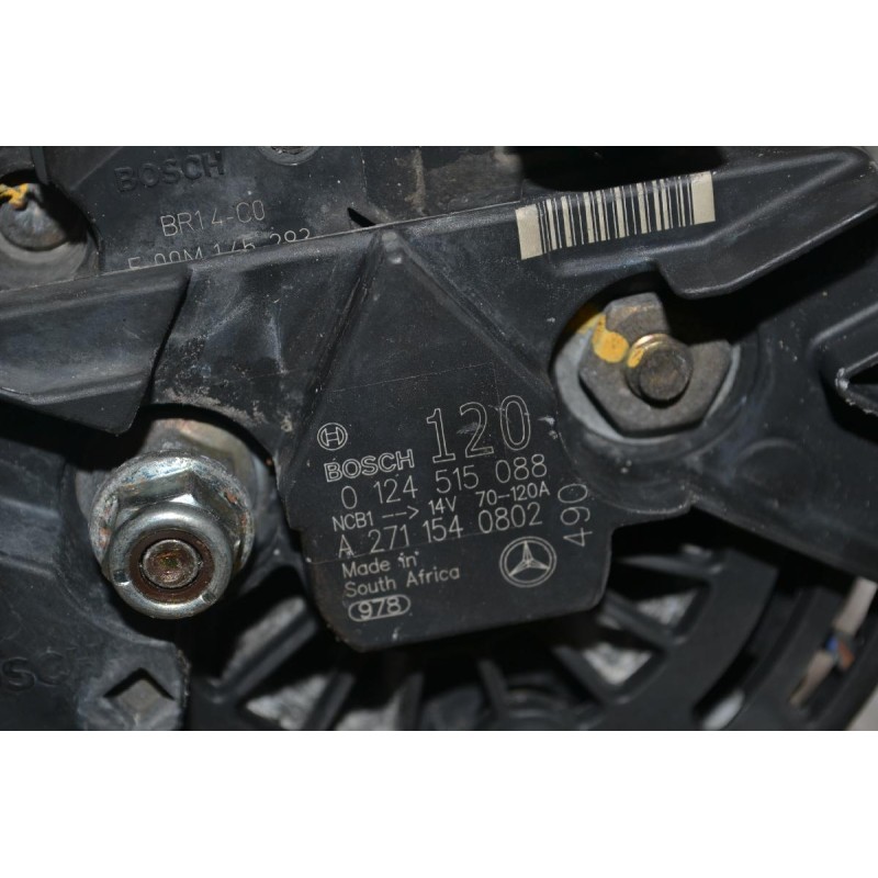 Δυναμό Mercedes-Benz E200 1.8 W211 C200 W203 271948 2003-2010 BOSCH A2711540802 0124515088 (120A)