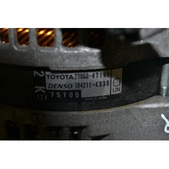 Δυναμό Toyota Yaris 1.3 1NR 2010-2015 DENSO 27060-47191