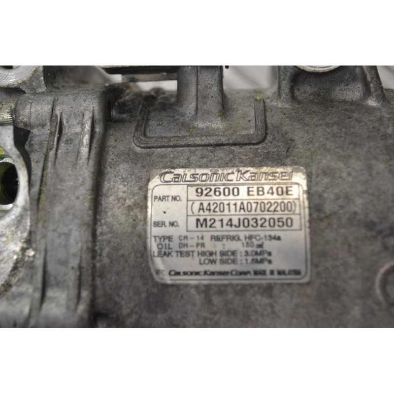 Κομπρεσέρ Aircondition - A/C Κλιματισμός Nissan Navara 2009-2025 CALSONIC 92600EB40E A42011Α0702200