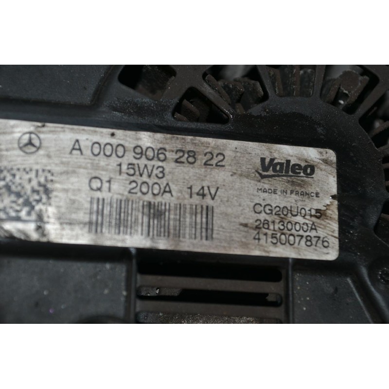 Δυναμό Mercedes-Benz Vito W447 CDI 651950 2014-2020 VALEO A0009062822 2613000A (200A)
