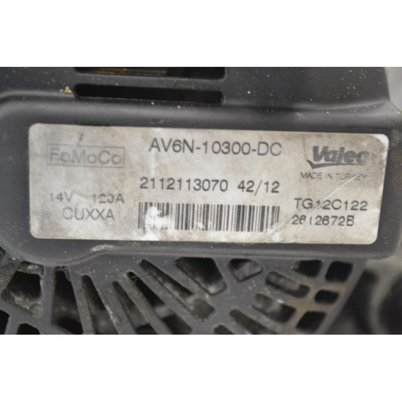 Δυναμό Ford Fiesta 2012-2017 D4204T VALEO AV6N-10300-DC 2112113070 TG12C122