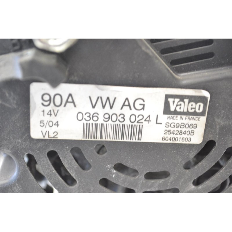 Δυναμό Volkswagen Golf 2003-2006 VALEO 036903024L SG9B069 2542840B 604001603