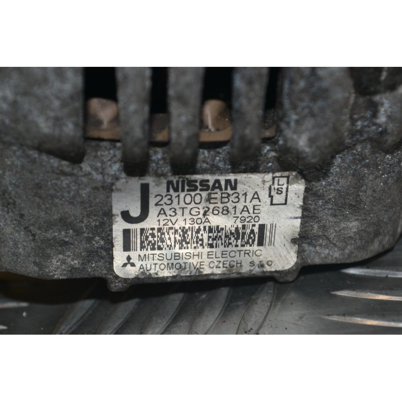 Δυναμό Nissan Navara D40 2.5 DCI YD25 2005-2010 23100-EB31A A3TG2681AE 130A
