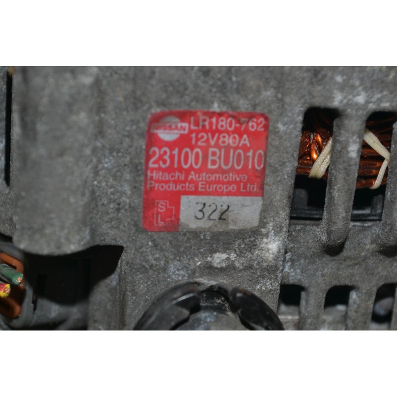 Δυναμό Nissan Almera N16 80A 12V QG15 2000-2005 23100-BU010 LR180-762 (Γνήσιο)