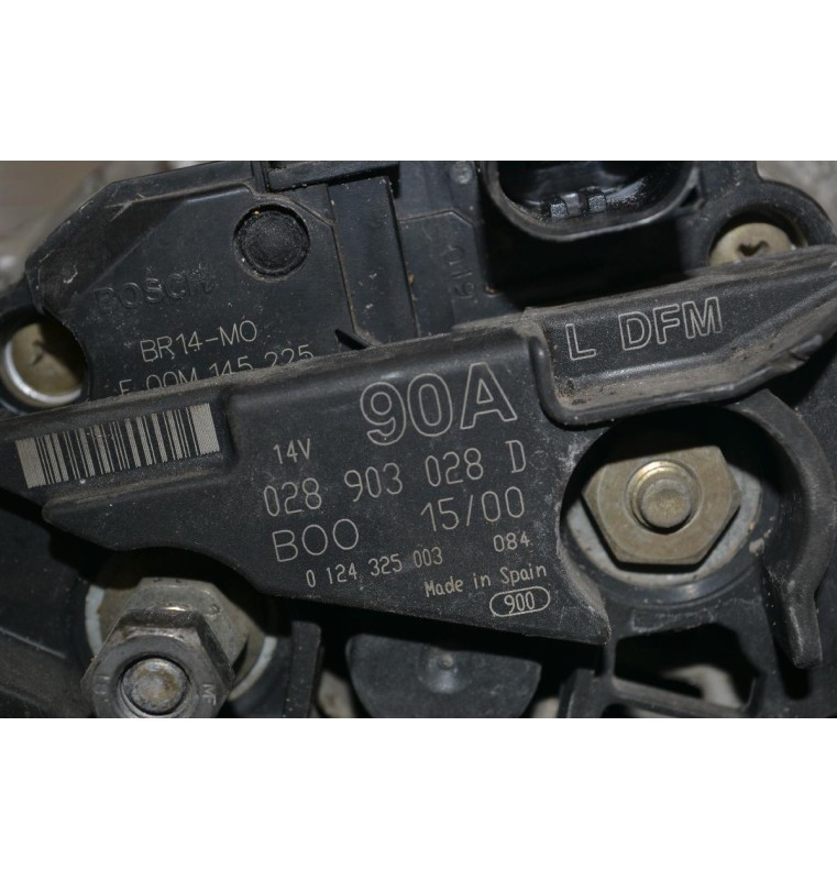Δυναμό Seat Ibiza / Leon / Toledo 1.4 16v AXP 1995-2003 90A 14V 028903028D 0124325003 (Γνήσιο) (Volkswagen Golf / Bora - Skoda Octavia / Fabia)