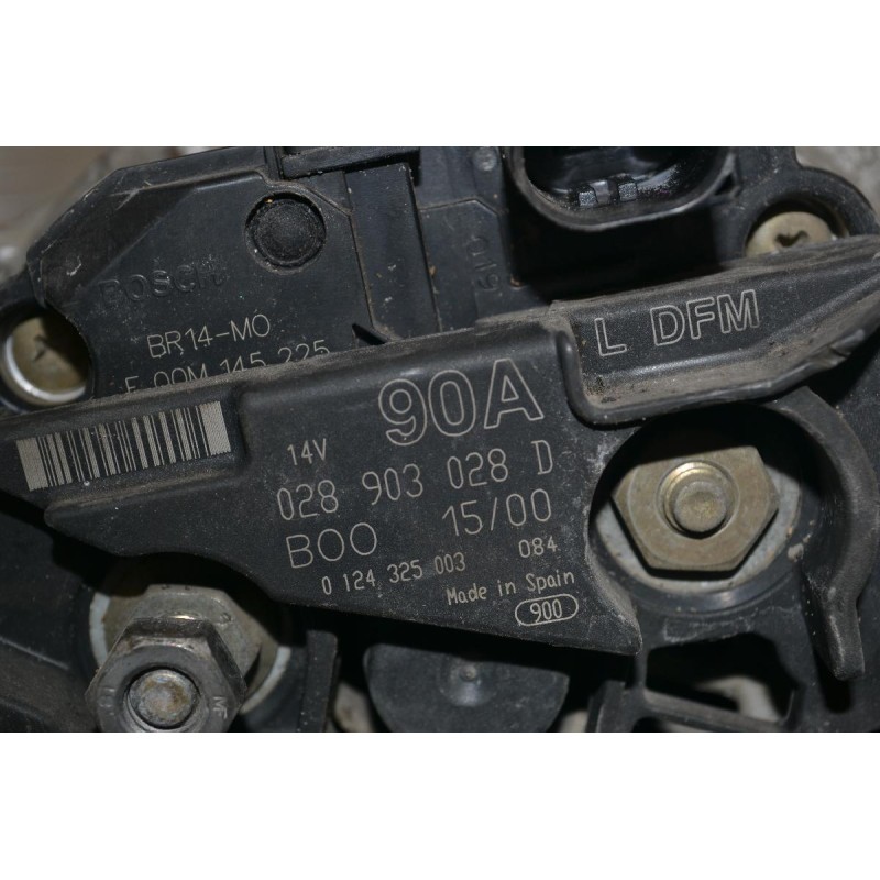 Δυναμό Seat Ibiza / Leon / Toledo 1.4 16v AXP 1995-2003 90A 14V 028903028D 0124325003 (Γνήσιο) (Volkswagen Golf / Bora - Skoda Octavia / Fabia)