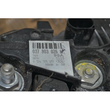 Δυναμό Volkswagen Golf / Caddy / Polo / Jetta / Fox 1.0 1.2 1.4 90A 14V 1998-2005 (Γνήσιο) 037903025M 0124325013 (Skoda Fabia / Seat Ibiza Cordoba Alhambra )