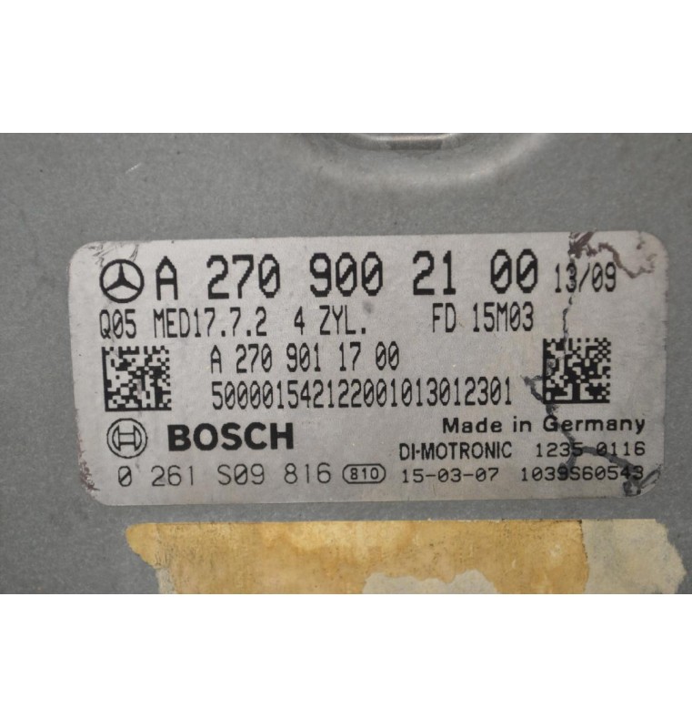 Εγκέφαλος Mercedes-Benz CLA GLA 200 2004-2020 A2709002100 1039S60543 0261S09816 (Γνήσιος)