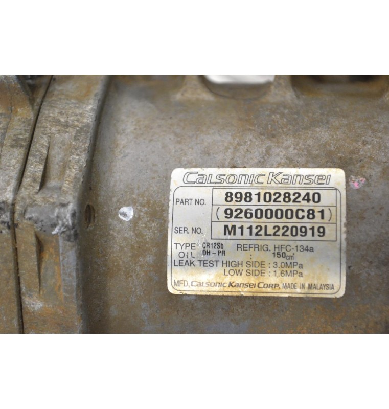 Κομπρεσέρ Aircondition Isuzu D-Max 2008-2012 CALSONIC 8981028240 9260000C81