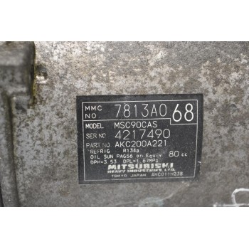 Κομπρεσέρ Aircondition - A/C Mitsubishi Outlander 2.0 BSY / 2.4 4B12 2007-2012 7813A068 MSC90CAS AKC200A221