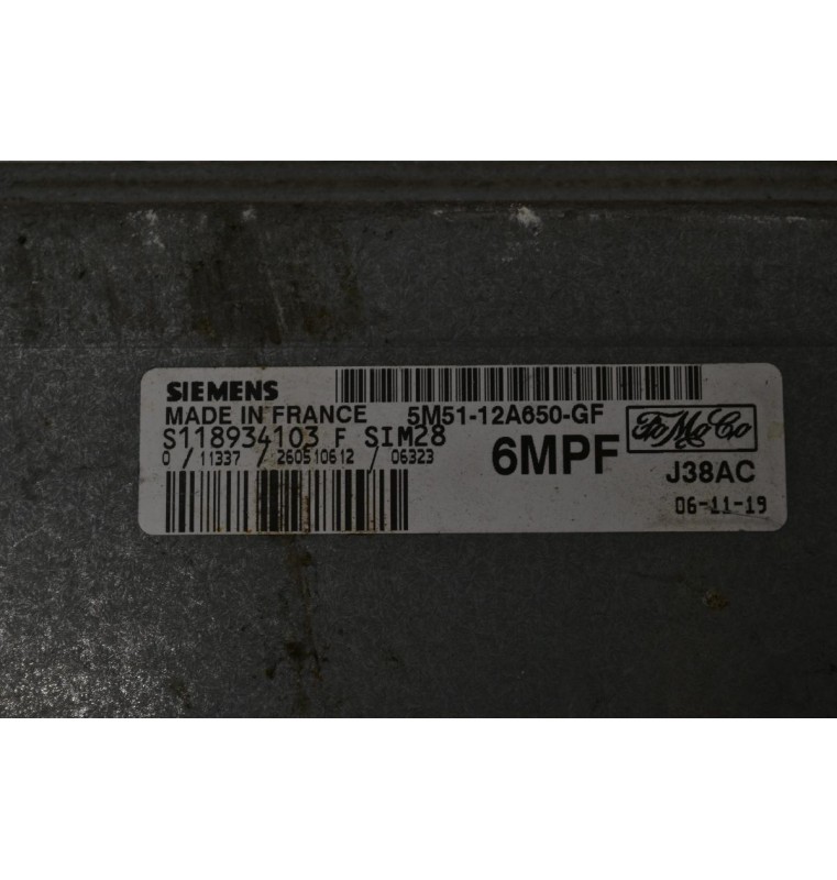 Εγκέφαλος Ford Focus 2003-2012 SIEMENS S118934103 F SIM28 5M51-12A650-GF