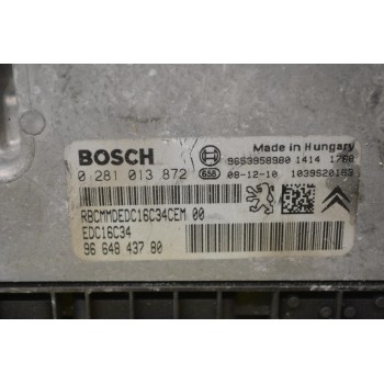 Εγκέφαλος Citroen Berlingo - Pegeuot Partner 1.6 HDI 9H03 2015-2018 0281013872 9664843780 1039S20163 9653958980