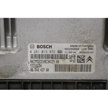 Εγκέφαλος Citroen Berlingo - Pegeuot Partner 1.6 HDI 9H03 2015-2018 0281013872 9664843780 1039S20163 9653958980
