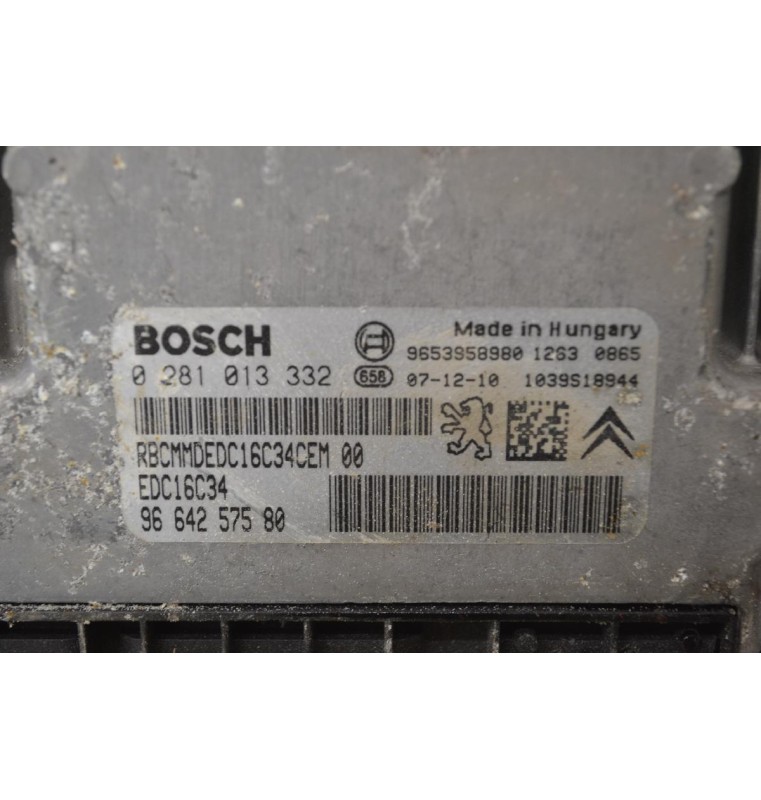 Εγκέφαλος Peugeot 407 2004-2010 BOSCH 0281013332 9664257580 1039S18944