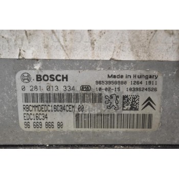 Εγκέφαλος Peugeot 3008 / 5008 HDI 2005-2020 BOSCH 9653958980 0281013334 9666986680 1039S24526 EDC16C34 (Citroen C4 / Berlingo)