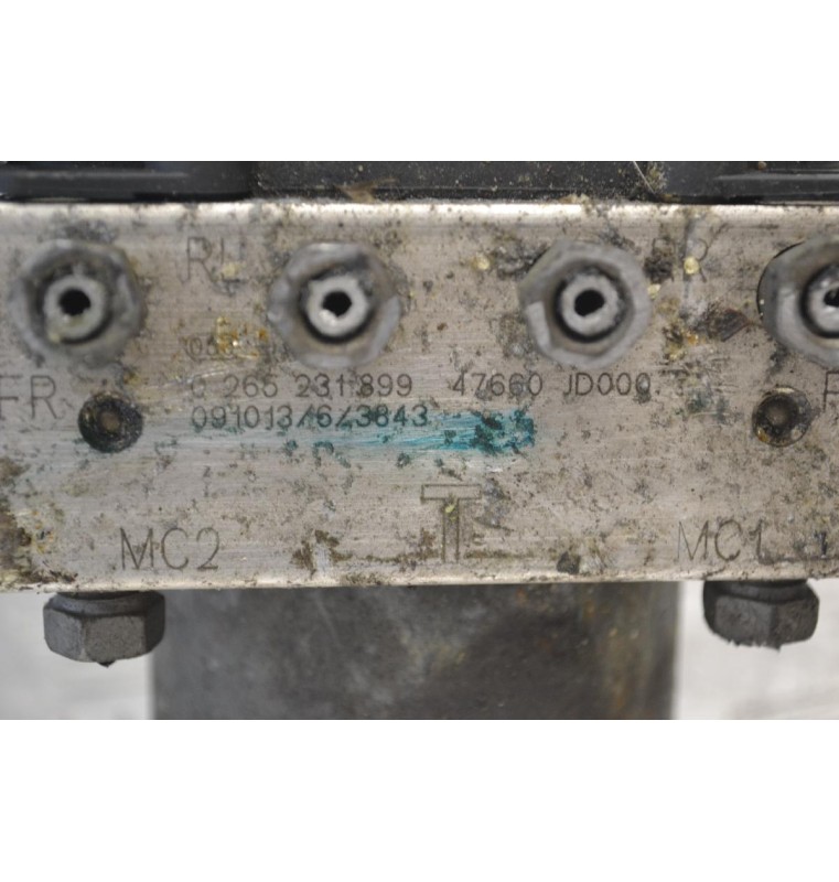 Μονάδα ABS Nissan Qashqai 2007-2013 BOSCH 47660-JD000 47660JD000 0265231899 0265800609