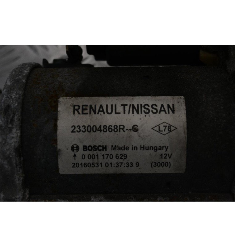 Μίζα Nissan - Renault - Mercedes 1.5 DCI K9K 2010-2017 BOSCH 233004868R-C 0001170629 (Γνήσια)