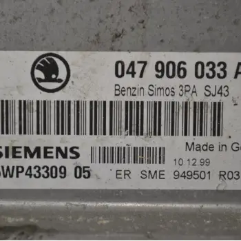 Εγκέφαλος Skoda Fabia 1999-2003 SIEMENS 047906033A 5WP4330905 3PA SJ43