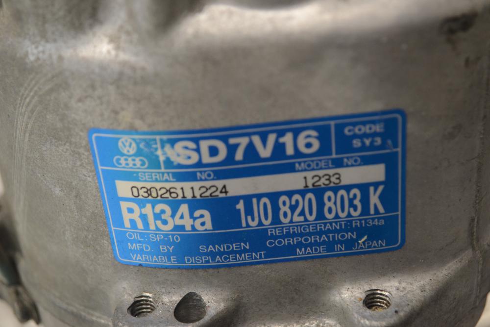 Kομπρεσέρ Aircondition A/C Volkswagen Golf 4 Bora Beetle Jetta 1.8T 20VT 1996-2008 1J0820803K (1.9 TDI) (Seat Leon Ibiza Toledo Cordoba Skoda Octavia Audi A3 TT S3) (AGU AUM APP BAM AUQ AGR ASV ALH)